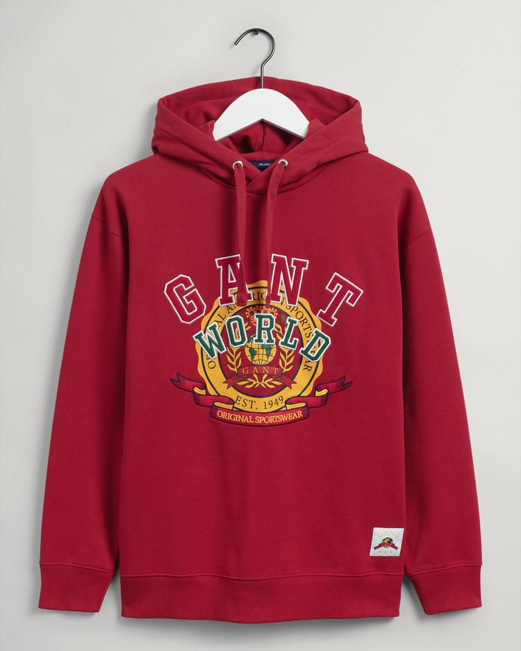 GANT Men's Relaxed Fit World Crest Hoodie