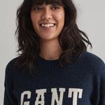 GANT Women's Multi Yarn Logo Crew Neck Sweater