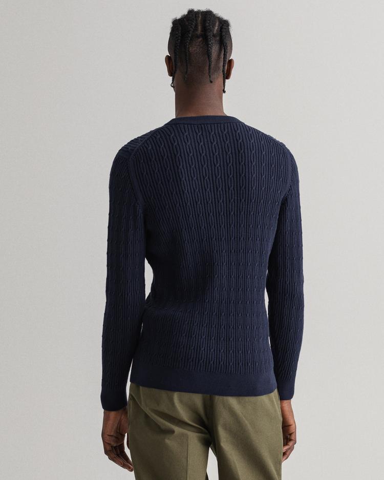 GANT męski sweter bawełniany z okrągłym dekoltem - 8030114