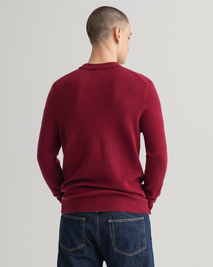 GANT męski sweter z okrągłym dekoltem z wełny Geelong - 8050119