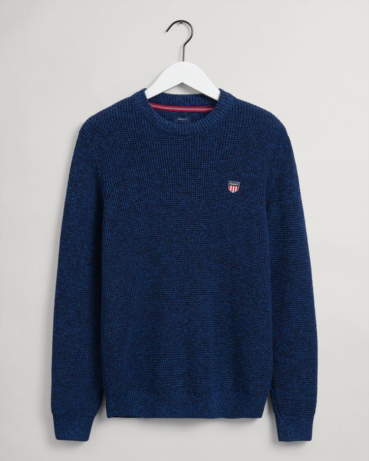 GANT męski sweter z okrągłym dekoltem wielobarwny - 8030113