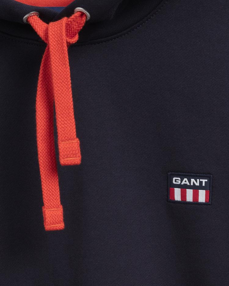 GANT męska bluza z kapturem Relaxed Fit z logo w stylu retro