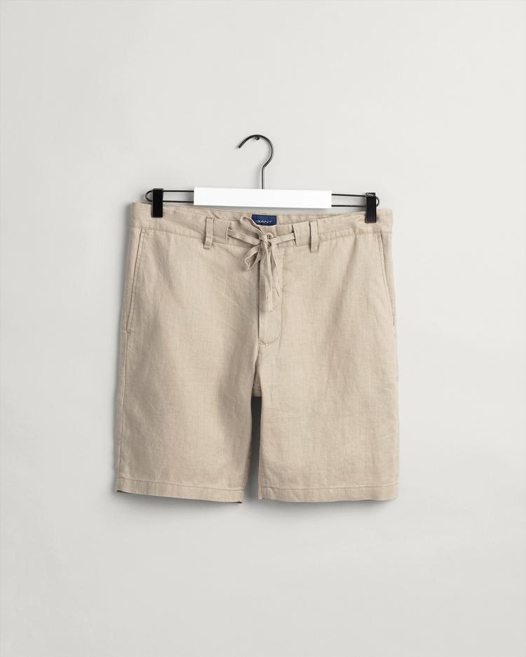GANT Men's Beige Linen Bermuda Shorts