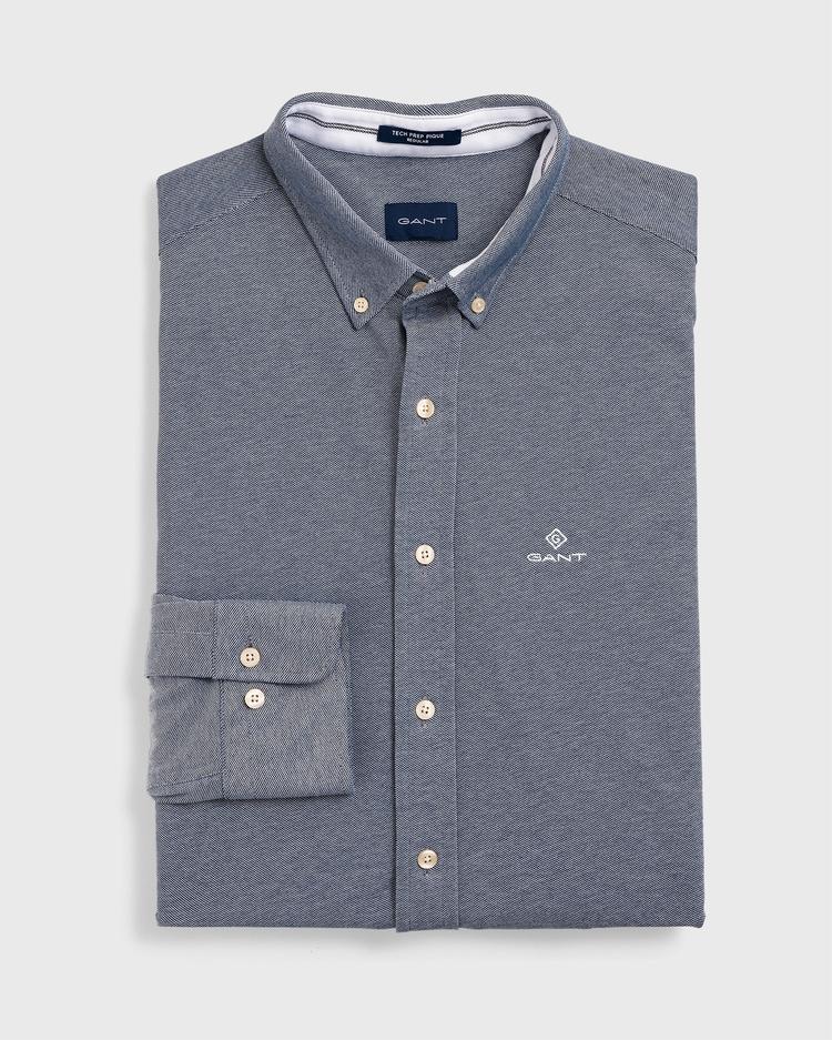 GANT Men's Tp Pique Solid Regular Fit Broadcloth Shirts