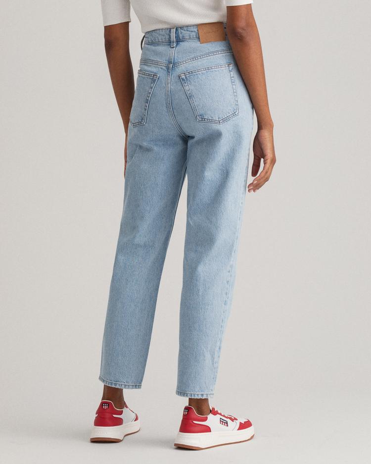 GANT Women's Straight Leg High-Waisted Cropped Jeans