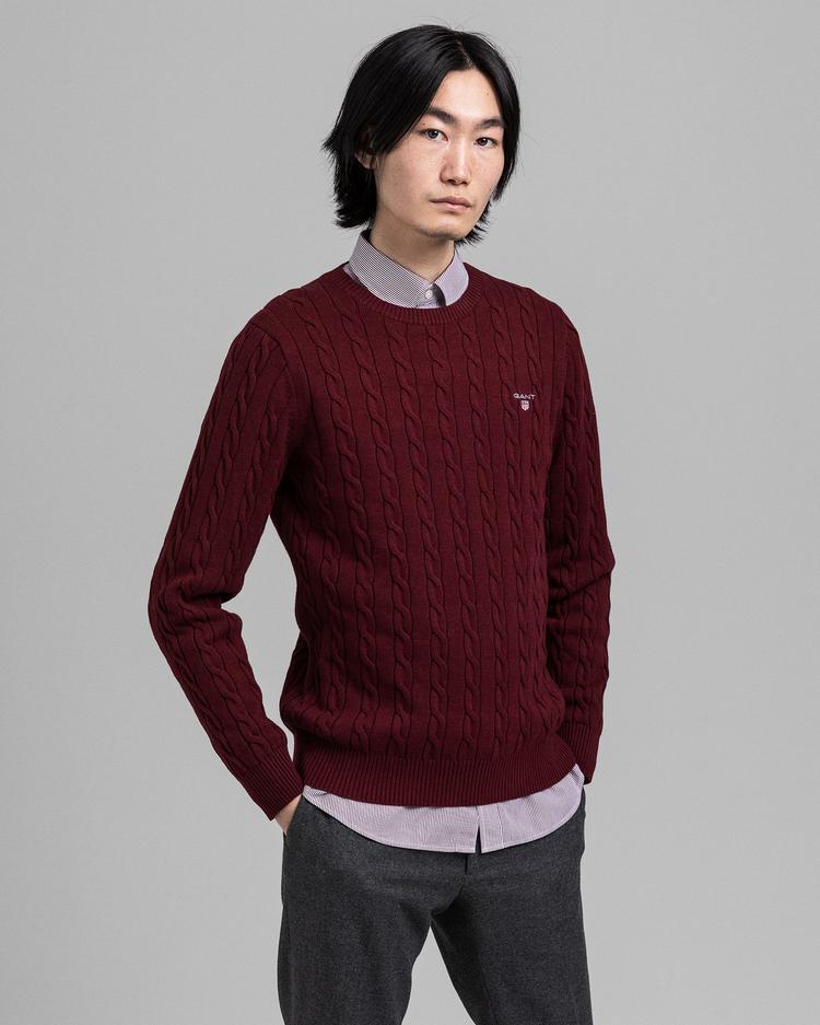 GANT męski sweter bawełniany z okrągłym dekoltem - 8050501
