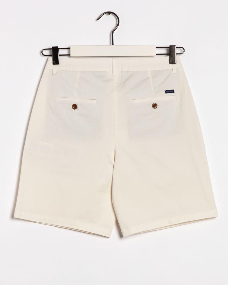 Gant Women's White Slim Fit Shorts