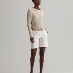 Gant Women's White Slim Fit Shorts