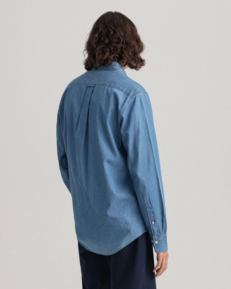 GANT Koszula męska o regularnym kroju w kolorze niebieskim