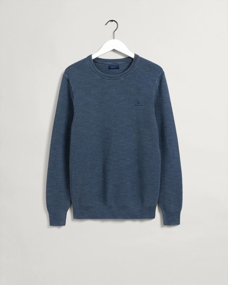 GANT męski sweter z okrągłym dekoltem wypłowiały - 8050143