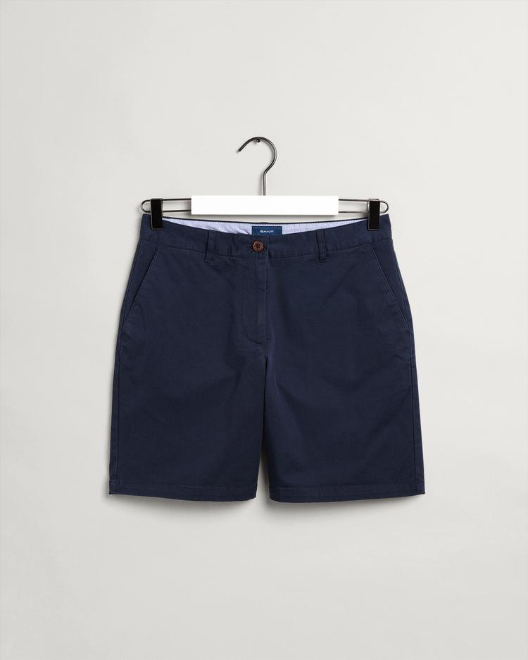 Gant Women's Navy Blue Slim Fit Shorts