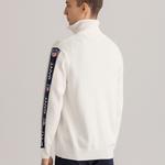 GANT Men's Logo Sleeve Half-Zip Sweater