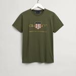 Gant Erkek Yeşil Regular Fit Logolu T-shirt