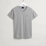 GANT męski T-shirt z dekoltem w kształcie litery V Original Slim Fit