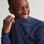 GANT męski sweter z piki bawełnianej z okrągłym dekoltem