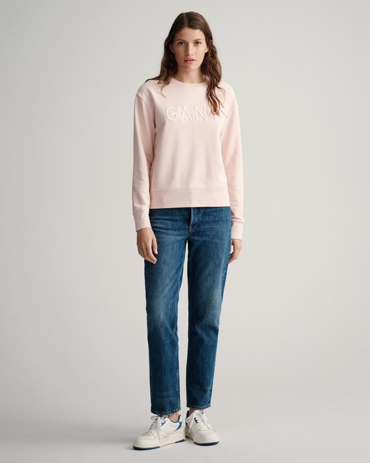 GANT damski sweter z okrągłym dekoltem w tej samej tonacji kolorystycznej - 4203670