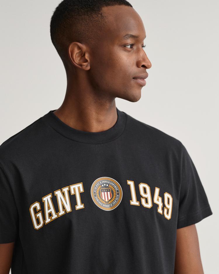 GANT męski T-shirt z motywem Crest Shield