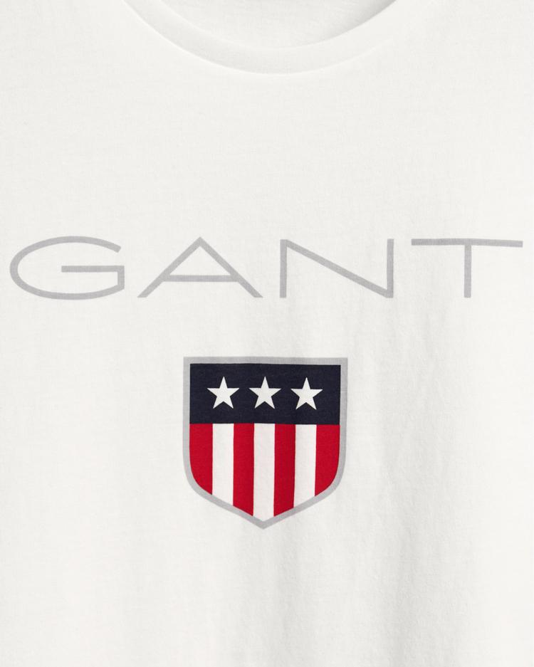 GANT Męski t-shirt z motywem tarczy z krótkim rękawem - 2003023