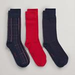 GANT Men's 3-Pack Check Socks With Gift Box