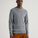 GANT męski sweter z melanżowej przędzy neps z okrągłym dekoltem