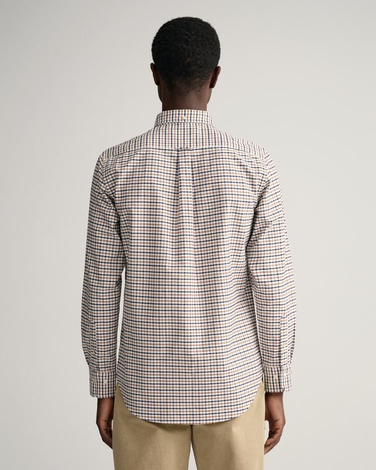 GANT męska koszula w kratkę typu tattersall z bawełny oxford Regular Fit - 3042230