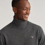 GANT męski sweter z wełny jagnięcej z luźnym golfem