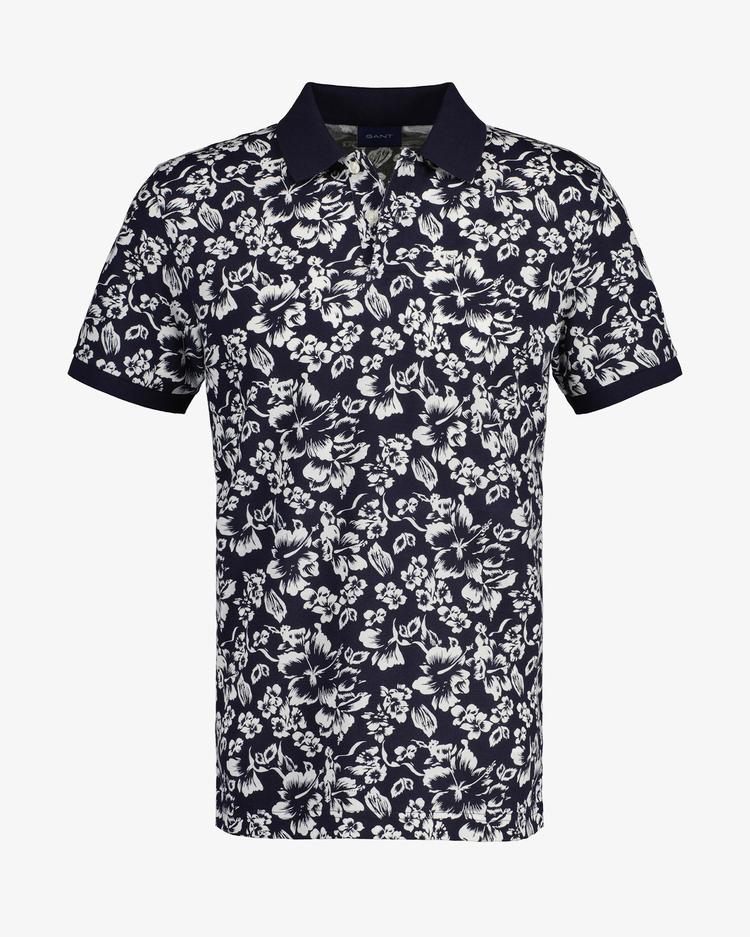 GANT Floral Print Piqué Polo Shirt