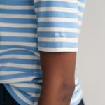 GANT prążkowany T-shirt w paski ze średnim rękawem