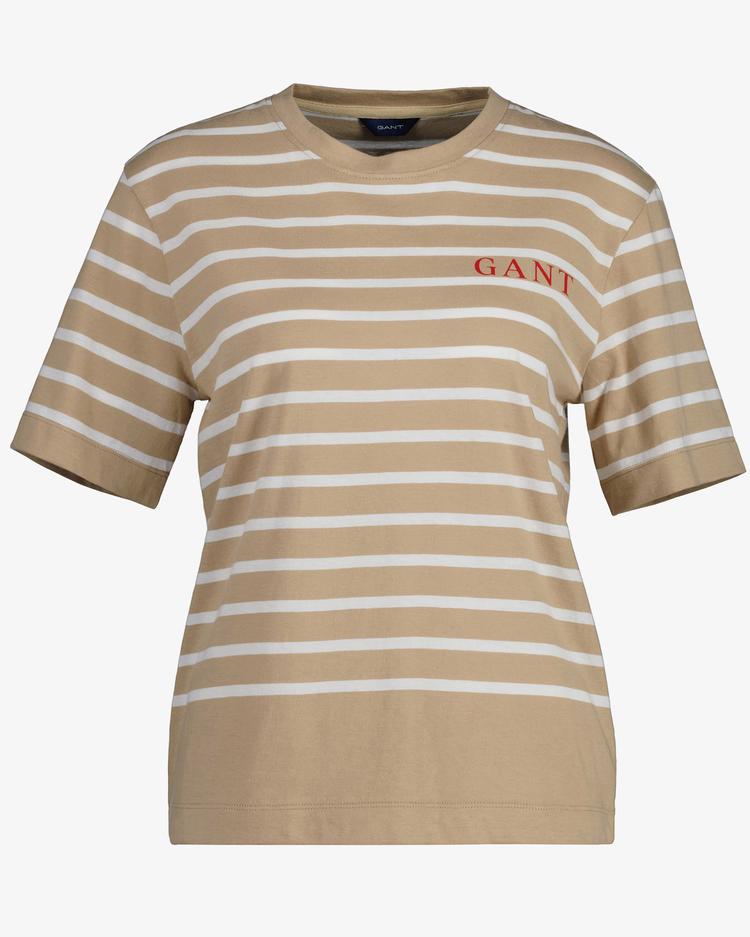 GANT T-shirt w paski z logo  - 4200261
