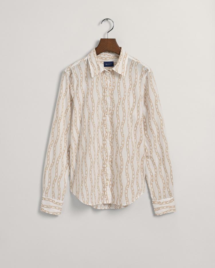 GANT koszula z bawełnianego woalu z motywem łańcuszka Regular Fit