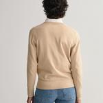 GANT sweter z lekkiej bawełny z dekoltem w kształcie litery V