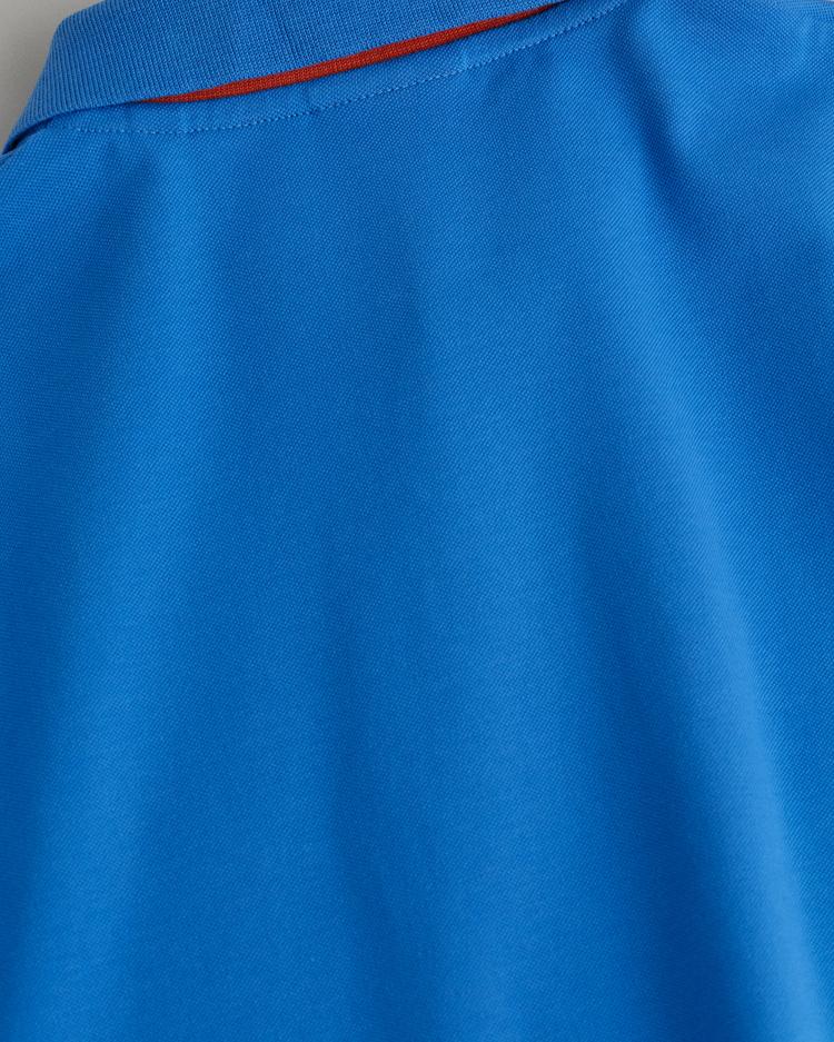 GANT koszulka polo z piki z kołnierzykiem w kontrastowym kolorze