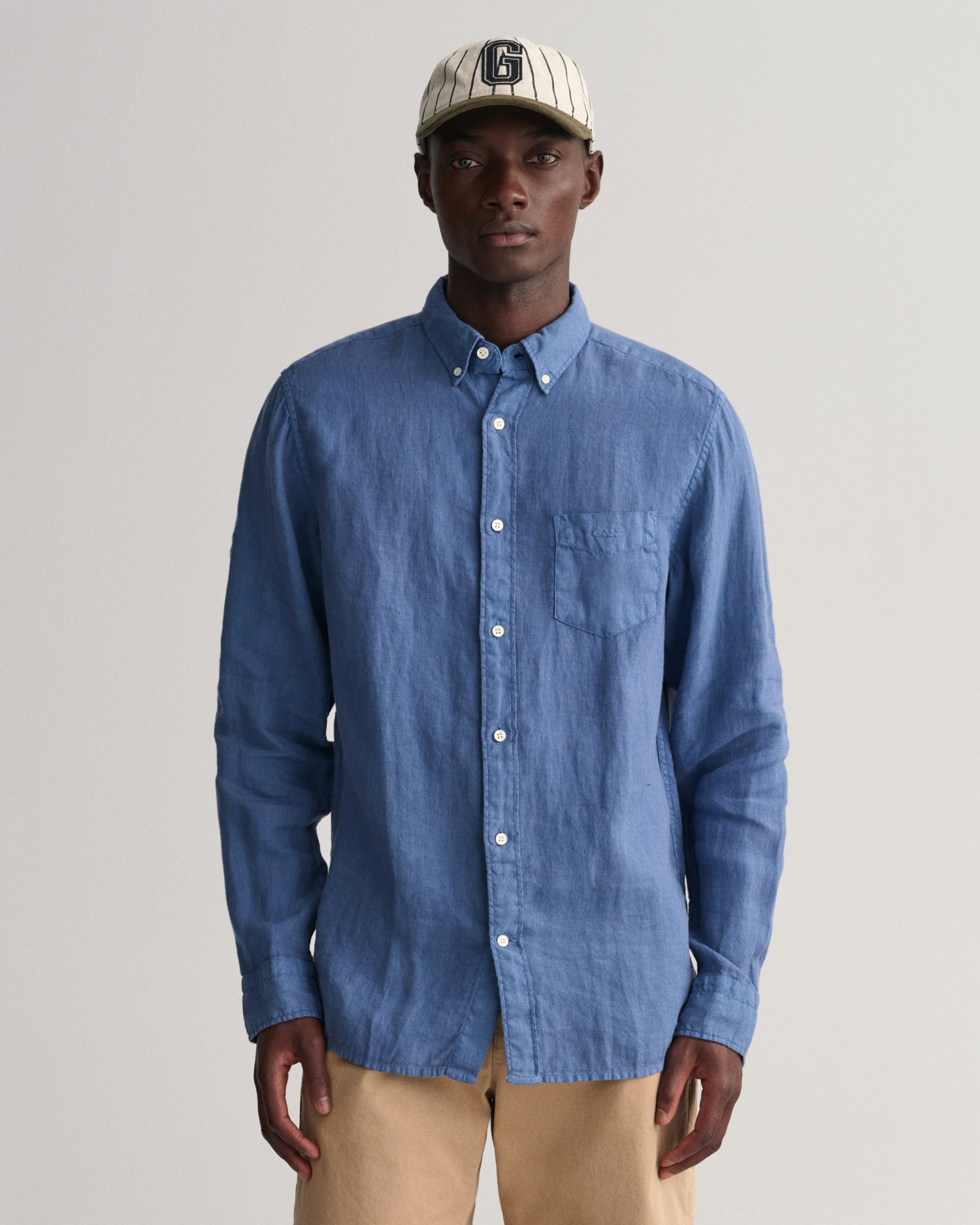Gant Regular Fit Garment Dyed Linen Shirt 3230102 Gant