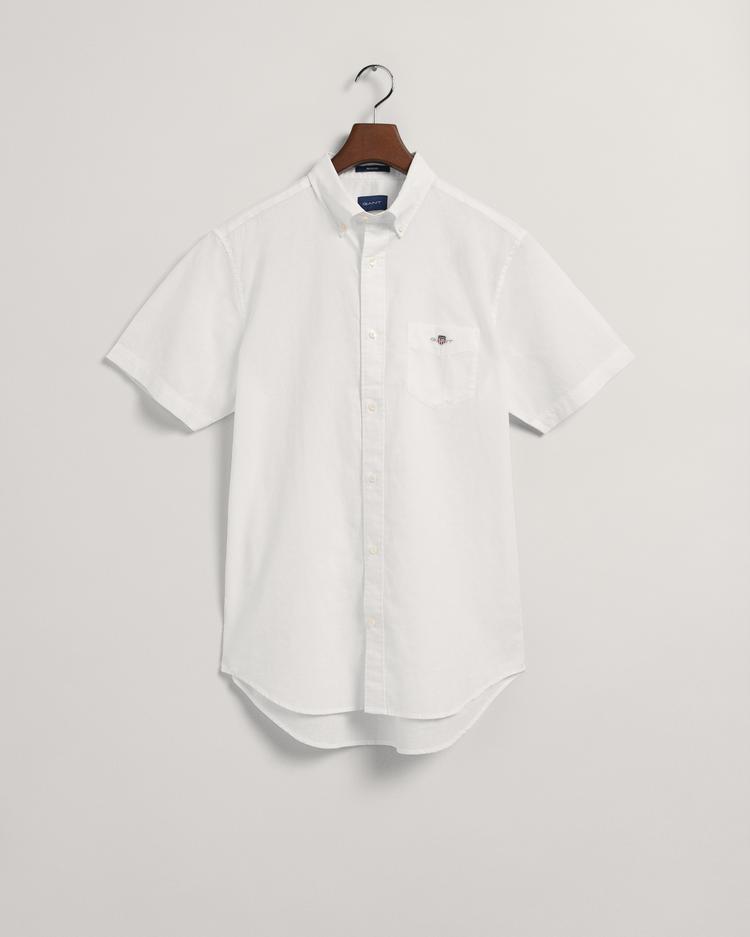 GANT koszula z lnu i bawełny z krótkim rękawem Regular Fit - 3230053