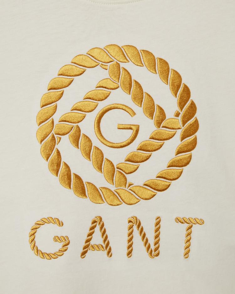GANT Damski t-shirt z motywem Rope Icon i krótkim rękawem - 4200227