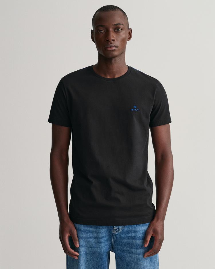 GANT T-shirt z logo w kontrastowym kolorze - 2053004