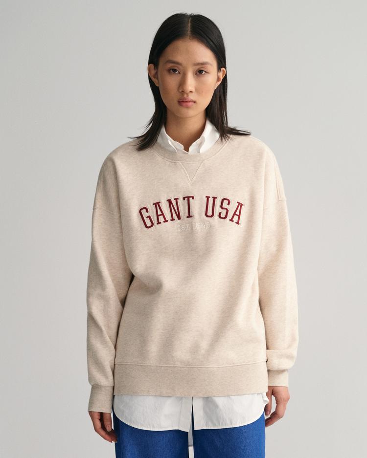 GANT Oversized GANT USA Crew Neck Sweatshirt - 4200716