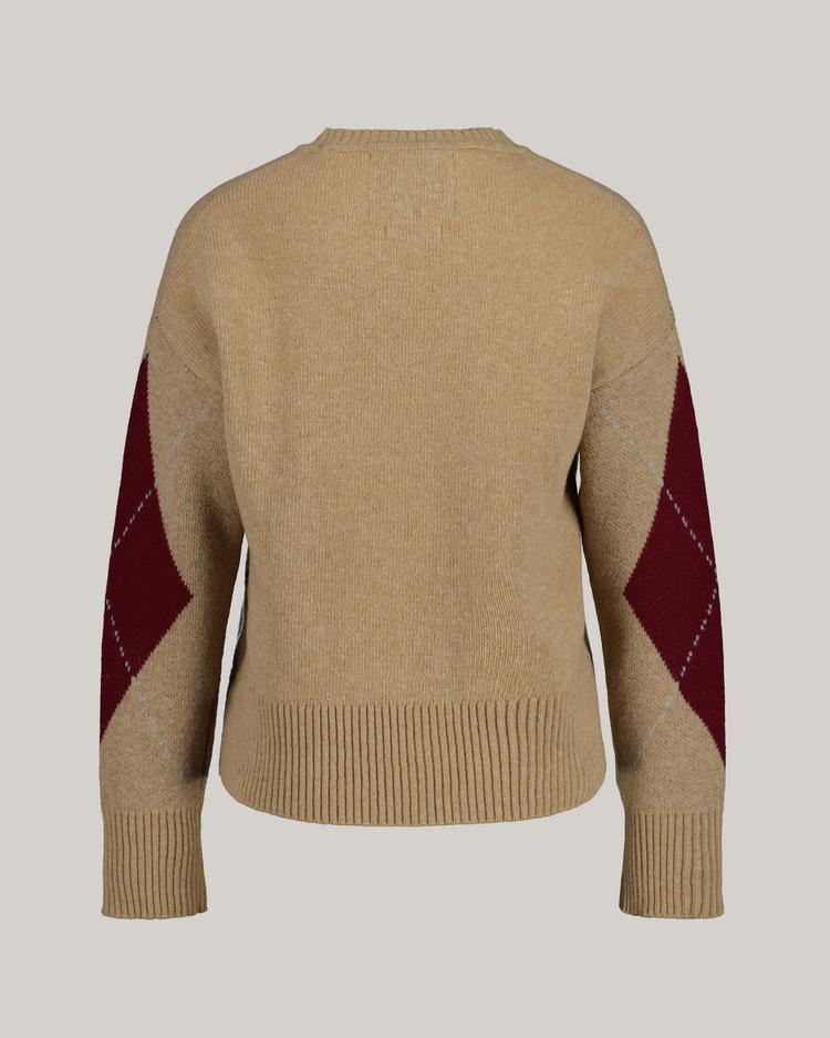GANT Sweter z niezwykle delikatnej wełny z wzorem Argyle - 4802142