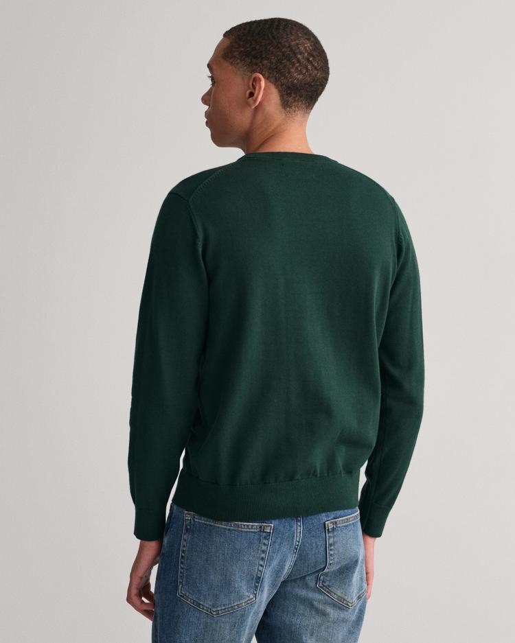 GANT Klasyczny sweter bawełniany z okrągłym dekoltem - 8030561