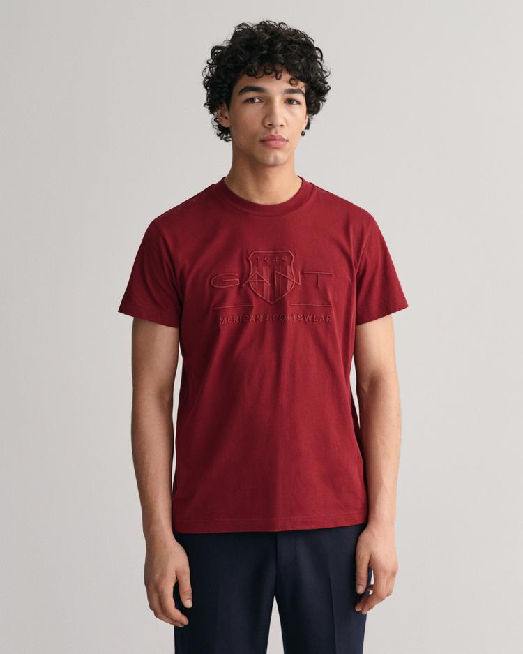 GANT T-shirt z motywem Shield w tej samej tonacji kolorystycznej - 2003140