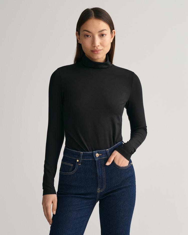 GANT Women's Jersey Long Sleeve Turtleneck Sweater - 4202402