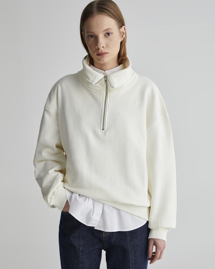 GANT Women's Half Zip Oversize Sweatshirt - 42523308T