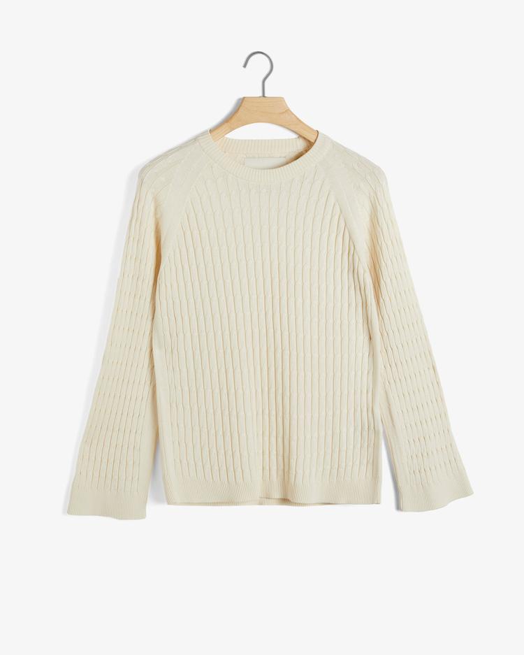 GANT Cable Knit Crew Neck Sweater - 4804154