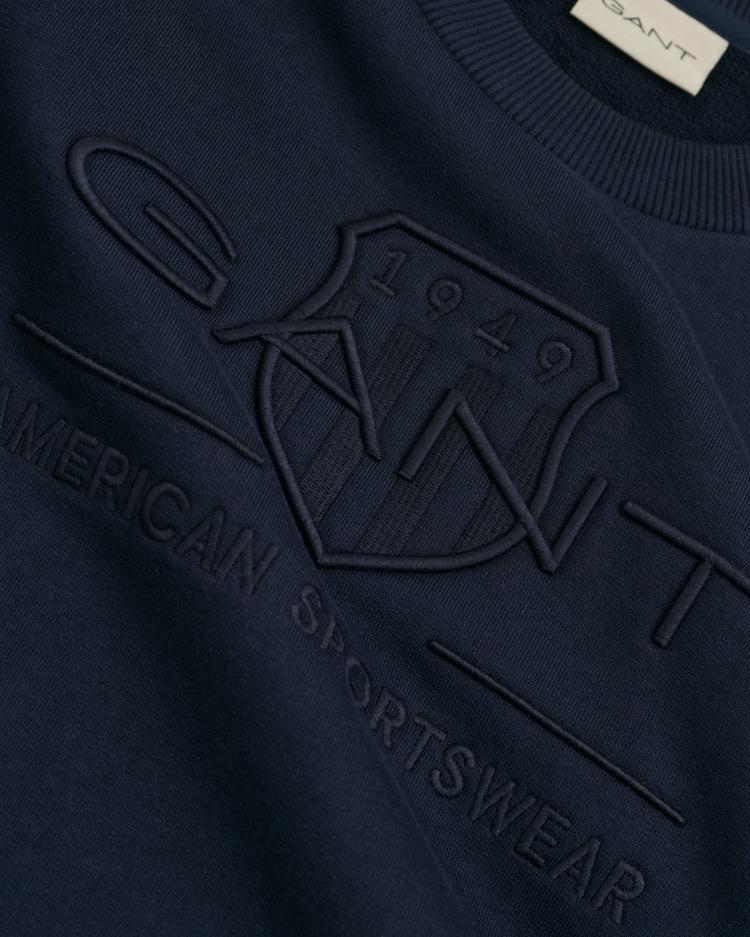 GANT Tonal Shield Crew Neck Sweatshirt