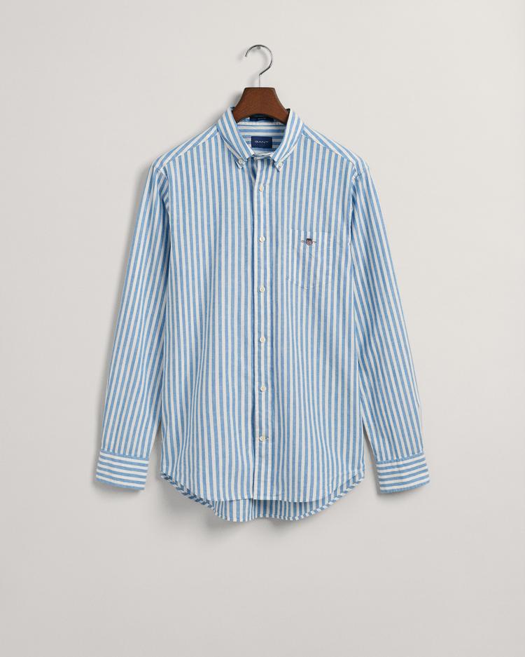 GANT  Regular Fit Striped Cotton Linen Shirt - 3230057