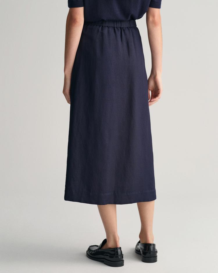 GANT Linen Blend Midi Skirt 