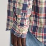 GANT Regular Fit Checked Cotton Linen Shirt 