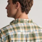 GANT Regular Fit Checked Cotton Linen Shirt 