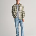 GANT Regular Fit Checked Cotton Linen Shirt 