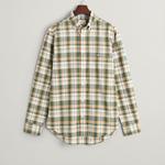 GANT Regular Fit Checked Cotton Linen Shirt 